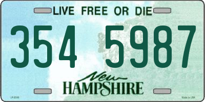 NH license plate 3545987