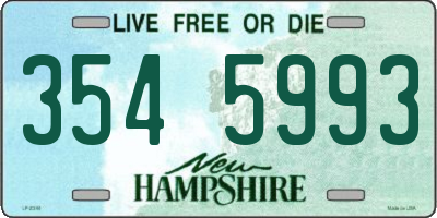 NH license plate 3545993