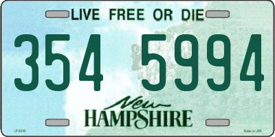 NH license plate 3545994