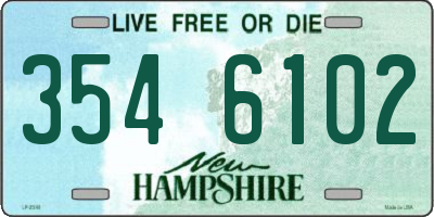NH license plate 3546102