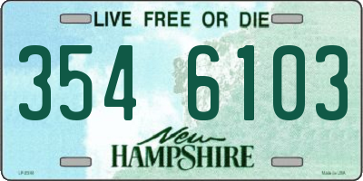NH license plate 3546103