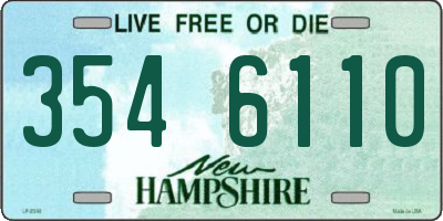 NH license plate 3546110