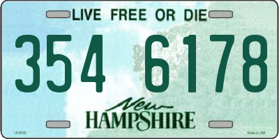 NH license plate 3546178