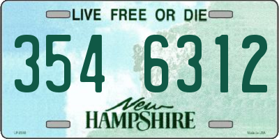 NH license plate 3546312