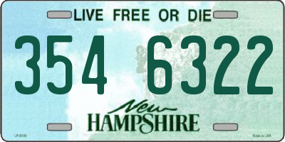 NH license plate 3546322