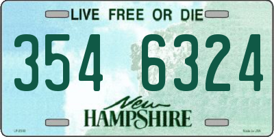 NH license plate 3546324