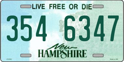 NH license plate 3546347