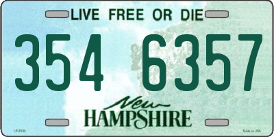 NH license plate 3546357