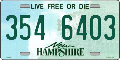 NH license plate 3546403
