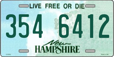 NH license plate 3546412