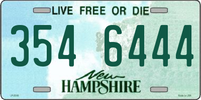 NH license plate 3546444
