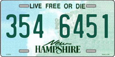 NH license plate 3546451