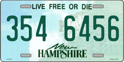 NH license plate 3546456