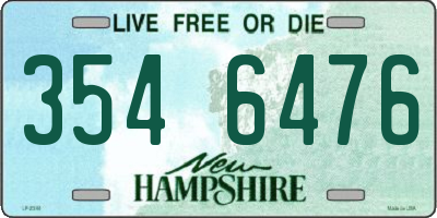NH license plate 3546476