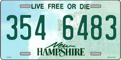 NH license plate 3546483