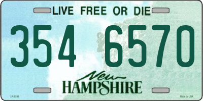 NH license plate 3546570
