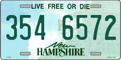 NH license plate 3546572