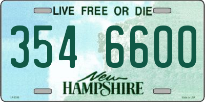 NH license plate 3546600