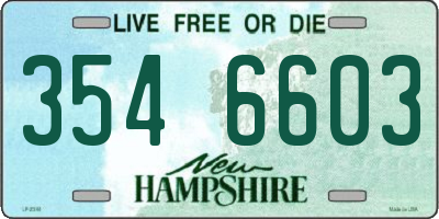 NH license plate 3546603