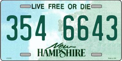 NH license plate 3546643