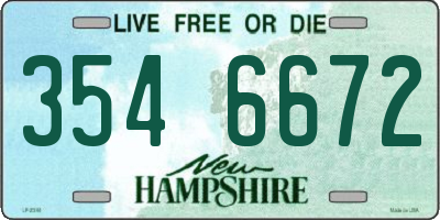 NH license plate 3546672