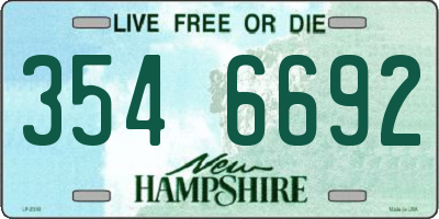 NH license plate 3546692