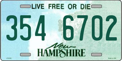 NH license plate 3546702
