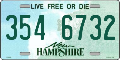 NH license plate 3546732