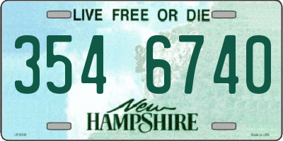 NH license plate 3546740