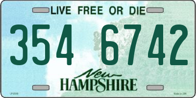 NH license plate 3546742