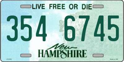 NH license plate 3546745