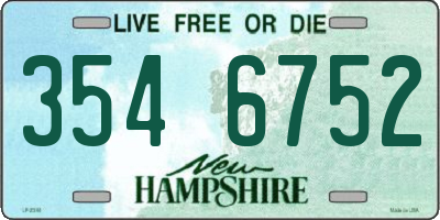 NH license plate 3546752