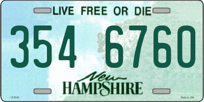 NH license plate 3546760