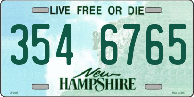 NH license plate 3546765