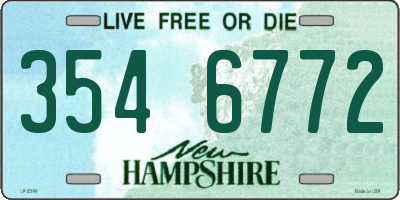 NH license plate 3546772