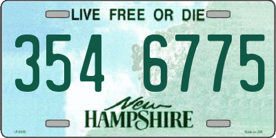 NH license plate 3546775