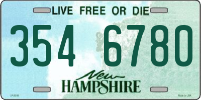 NH license plate 3546780
