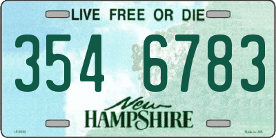 NH license plate 3546783