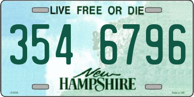 NH license plate 3546796