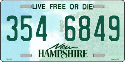 NH license plate 3546849