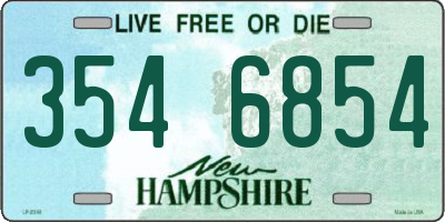 NH license plate 3546854