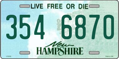 NH license plate 3546870