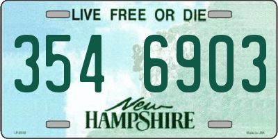 NH license plate 3546903