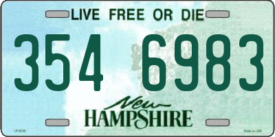 NH license plate 3546983