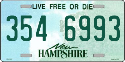 NH license plate 3546993