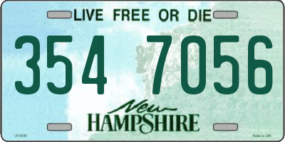 NH license plate 3547056