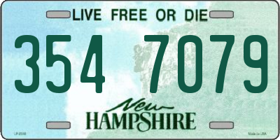 NH license plate 3547079