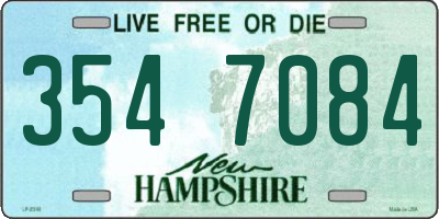 NH license plate 3547084
