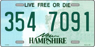 NH license plate 3547091