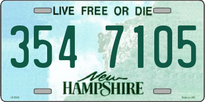 NH license plate 3547105